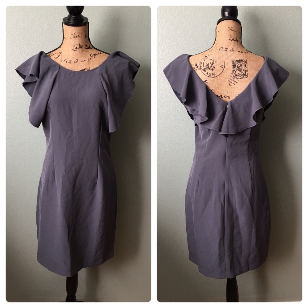 NWT Vero Moda size large gray ruffled dress!